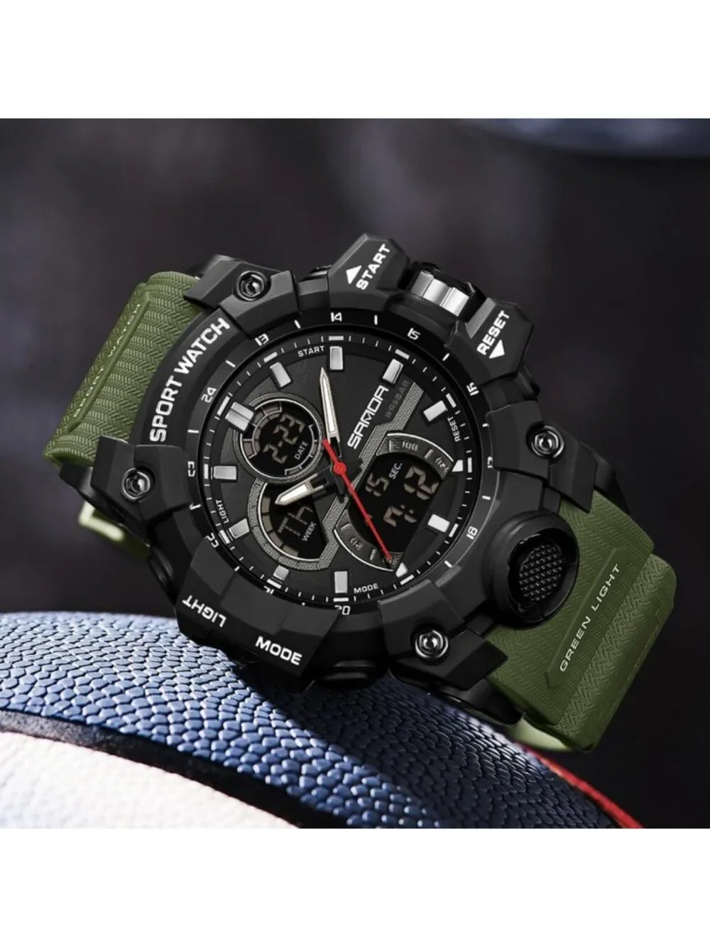 Men's Multifunctional Sports Outdoor Watch - Waterproof Analog Digital Quartz